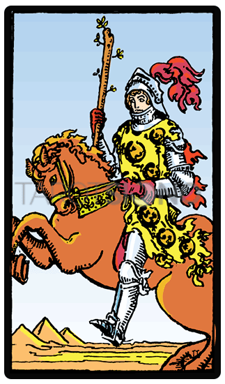 Caballero de Bastos Tarot