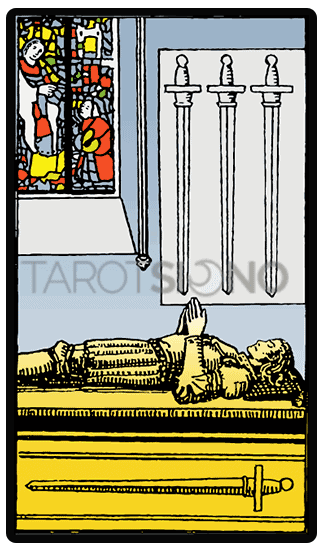 Cuatro de Espadas Tarot