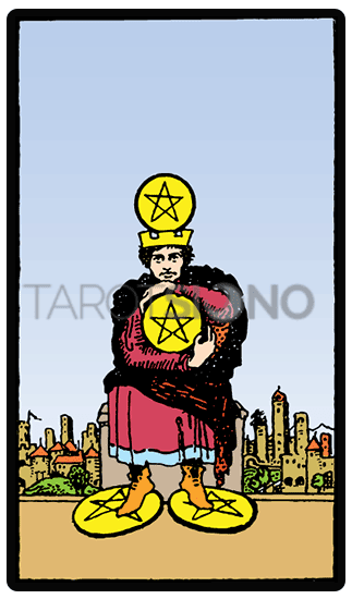 Cuatro de Oros Tarot