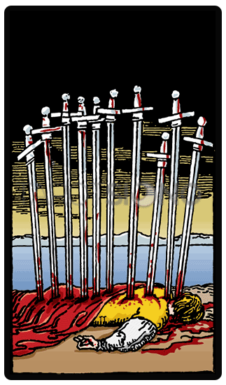 Diez de Espadas Tarot