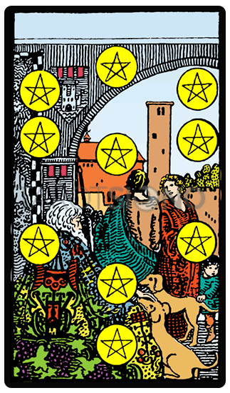 Diez de Oros Tarot