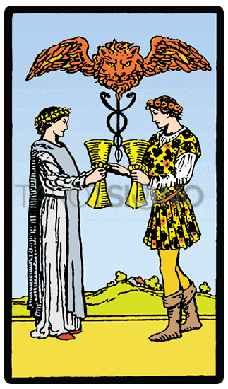 Dos de Copas Tarot