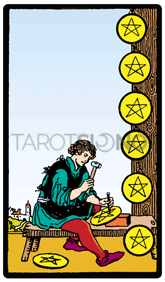 Ocho de Oros Tarot