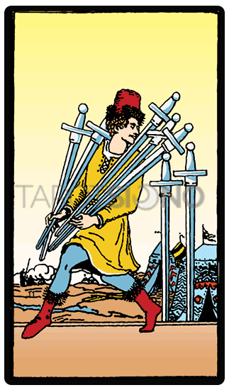 Siete de Espadas Tarot